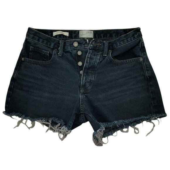 Universal Thread 90s Baggy Short Denim Jean Cut Off Button Fly Shorts Sz 4 - Picture 1 of 10